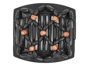 African Butterfly Thick Hair Comb - Ndebele Black 131