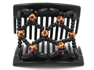 African Butterfly Thick Hair Comb - Ndebele Black 132