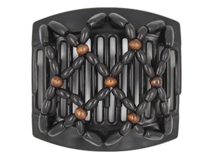 African Butterfly Thick Hair Comb - Ndebele Black 133