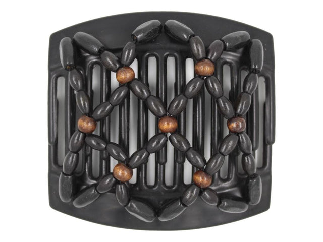 African Butterfly Thick Hair Comb - Ndebele Black 133