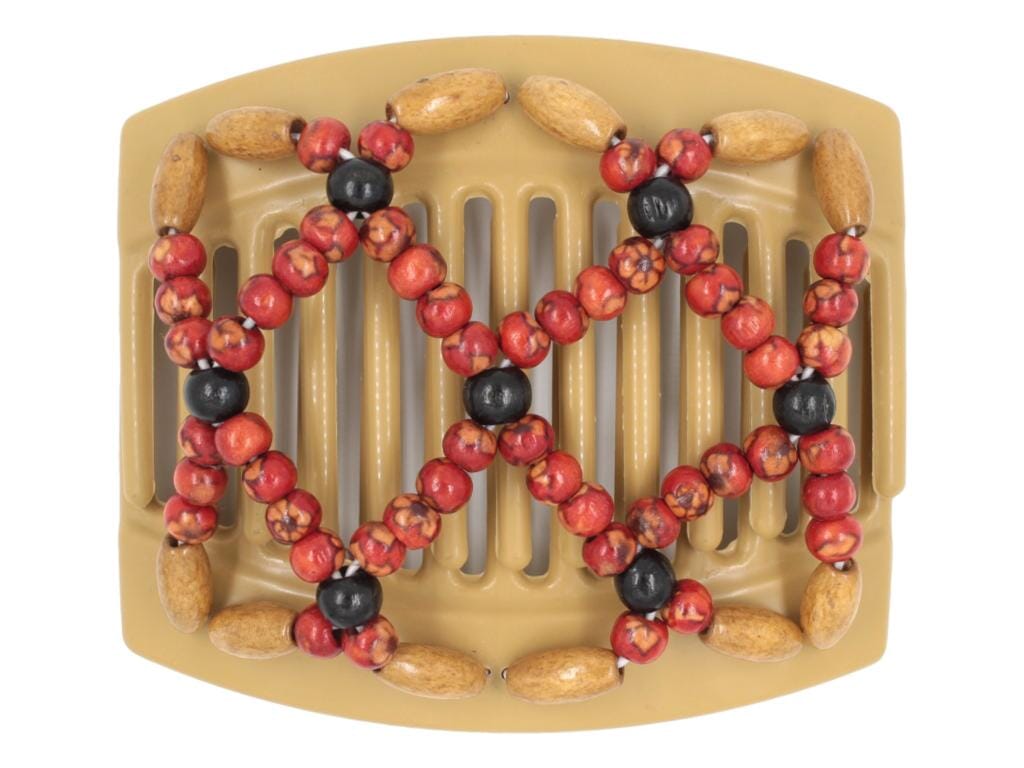 African Butterfly Thick Hair Comb - Ndebele Blonde 100