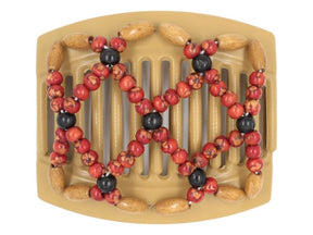 African Butterfly Thick Hair Comb - Ndebele Blonde 100