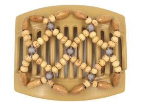 African Butterfly Thick Hair Comb - Ndebele Blonde 87