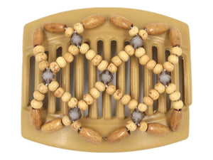 African Butterfly Thick Hair Comb - Ndebele Blonde 87