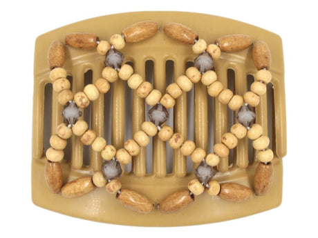 African Butterfly Thick Hair Comb - Ndebele Blonde 87