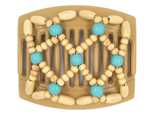 African Butterfly Thick Hair Comb - Ndebele Blonde 98