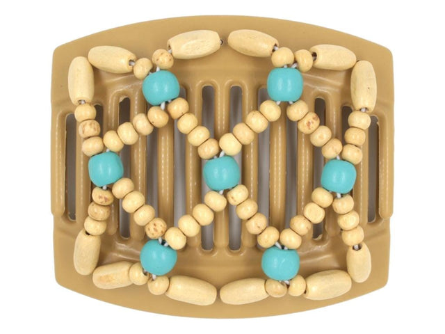 African Butterfly Thick Hair Comb - Ndebele Blonde 98