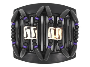 African Butterfly Thick Hair Comb - Stones & Bones Black 129