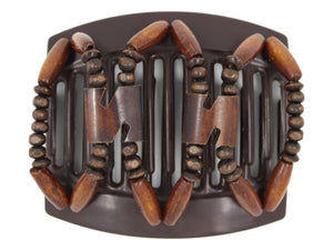 African Butterfly Thick Hair Comb - Stones & Bones Brown 123