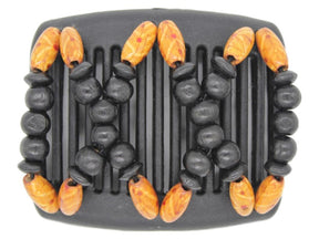 African Butterfly Chameleon Hair Comb - Beada Black 18