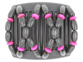 African Butterfly Chameleon Hair Comb - Beada Black 27