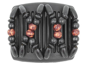 African Butterfly Chameleon Hair Comb - Beada Black 57