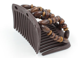 African Butterfly Chameleon Hair Comb - Beada Brown 66