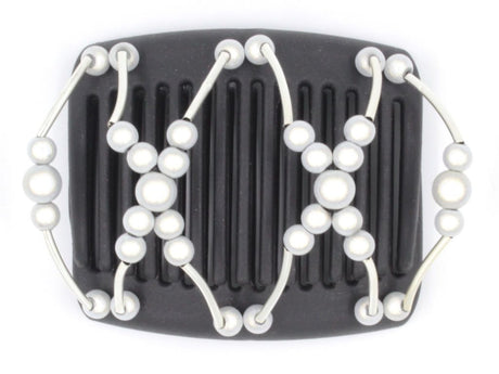 African Butterfly Chameleon Hair Comb - Beada Tube Black 07
