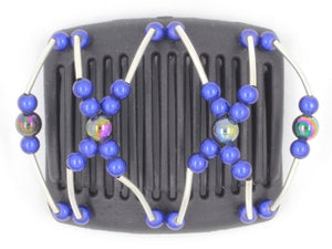 African Butterfly Chameleon Hair Comb - Beada Tube Black 09