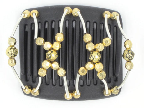 African Butterfly Chameleon Hair Comb - Beada Tube Black 11