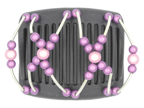 African Butterfly Chameleon Hair Comb - Beada Tube Black 16