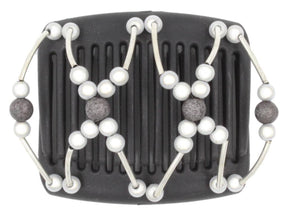 African Butterfly Chameleon Hair Comb - Beada Tube Black 17