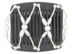 African Butterfly Chameleon Hair Comb - Beada Tube Black 19