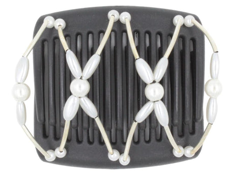 African Butterfly Chameleon Hair Comb - Beada Tube Black 19