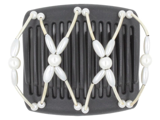 African Butterfly Chameleon Hair Comb - Beada Tube Black 19