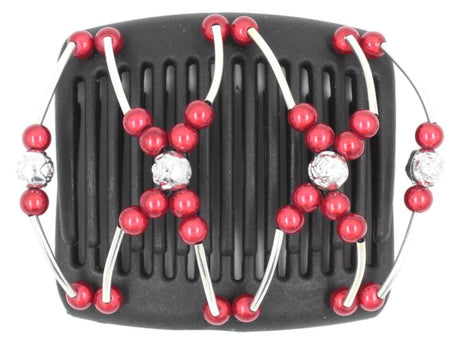 African Butterfly Chameleon Hair Comb - Beada Tube Black 21