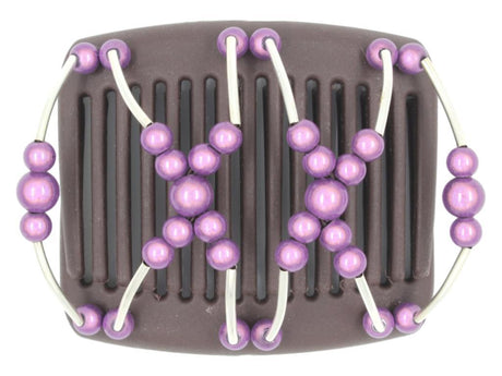 African Butterfly Chameleon Hair Comb - Beada Tube Brown 12