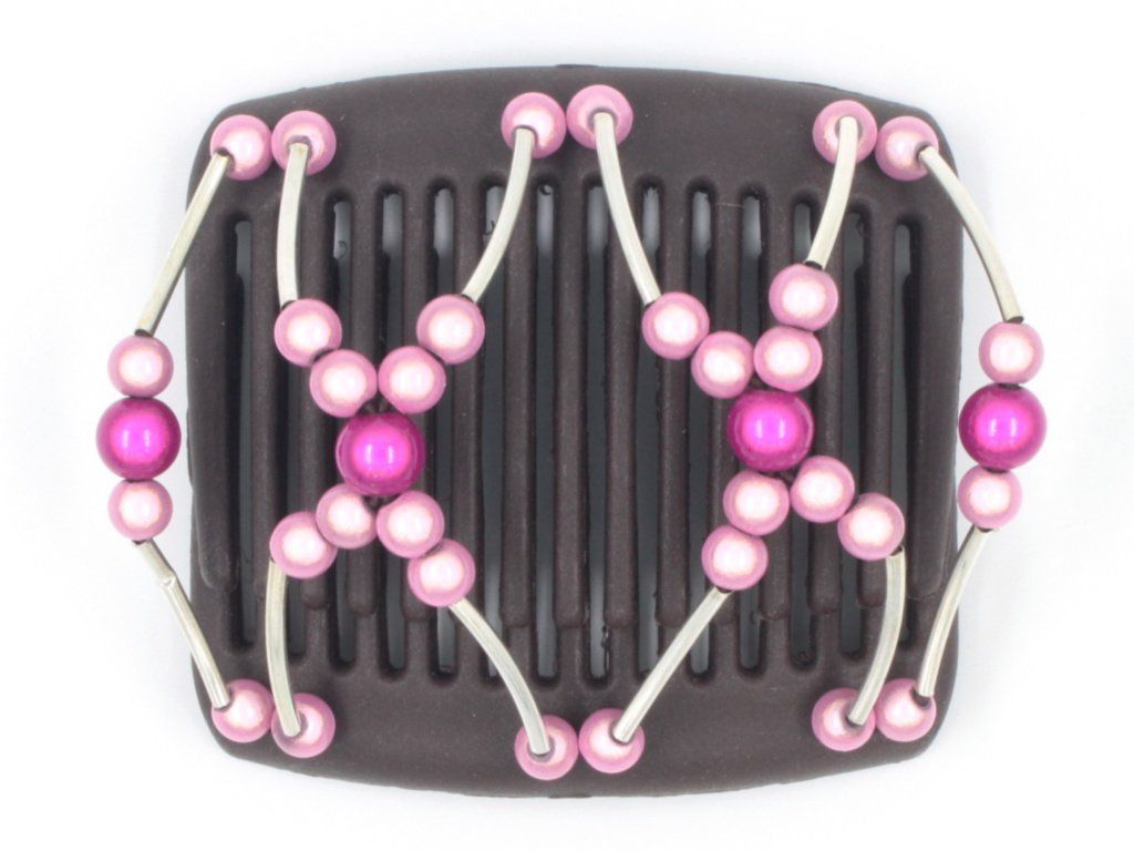 African Butterfly Chameleon Hair Comb - Beada Tube Brown 16