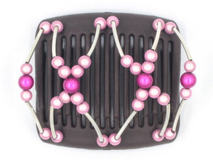 African Butterfly Chameleon Hair Comb - Beada Tube Brown 16