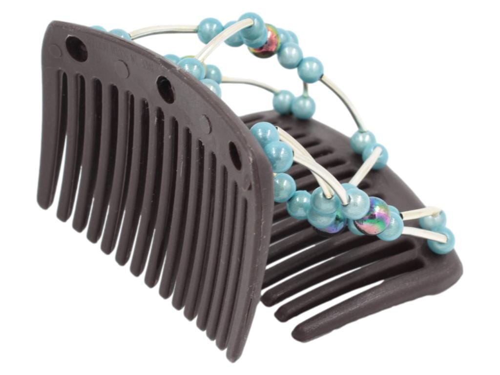 African Butterfly Chameleon Hair Comb - Beada Tube Brown 22