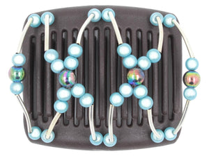 African Butterfly Chameleon Hair Comb - Beada Tube Brown 22