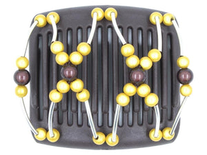 African Butterfly Chameleon Hair Comb - Beada Tube Brown 23