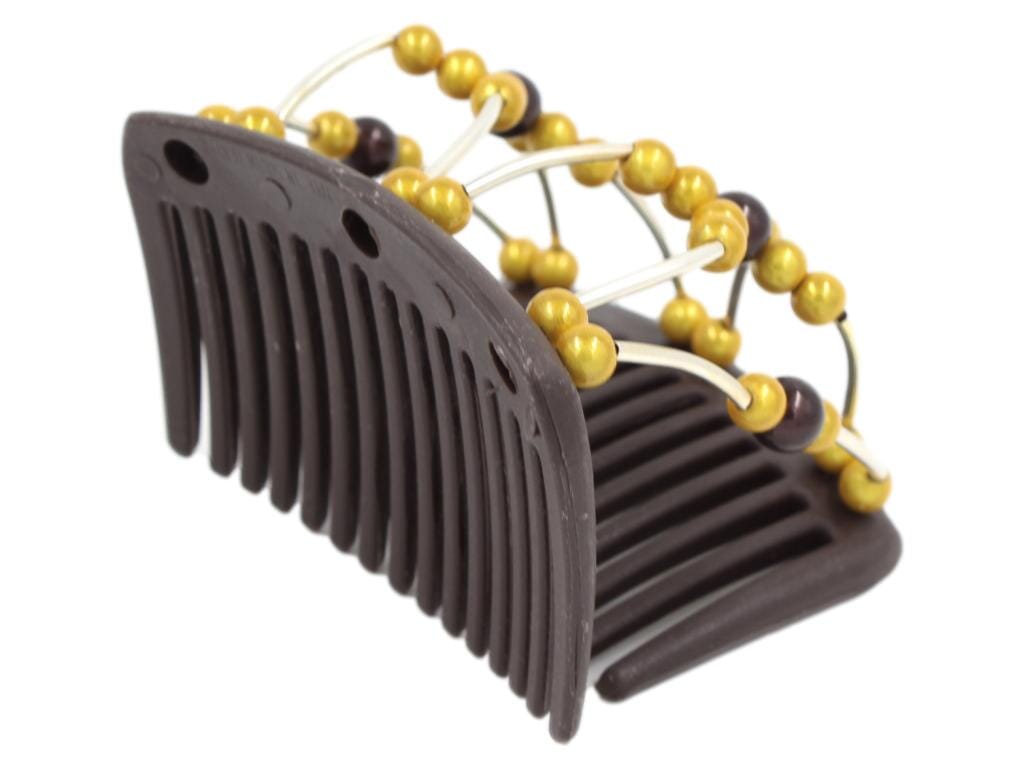 African Butterfly Chameleon Hair Comb - Beada Tube Brown 23