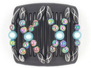 African Butterfly Chameleon Hair Comb - Dalena Black 20