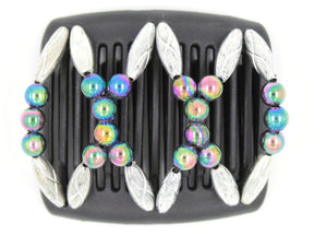 African Butterfly Chameleon Hair Comb - Dalena Black 22