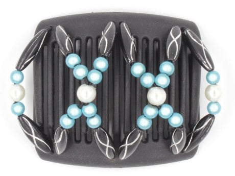 African Butterfly Chameleon Hair Comb - Dalena Black 23