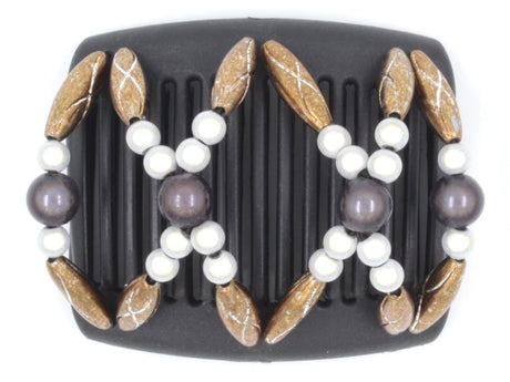African Butterfly Chameleon Hair Comb - Dalena Black 24