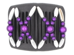 African Butterfly Chameleon Hair Comb - Dalena Black 25