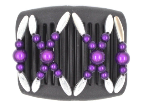 African Butterfly Chameleon Hair Comb - Dalena Black 25