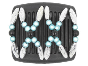 African Butterfly Chameleon Hair Comb - Dalena Black 35