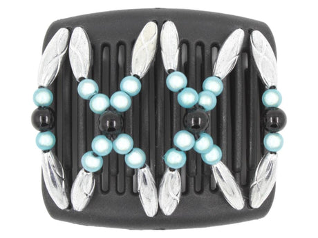 African Butterfly Chameleon Hair Comb - Dalena Black 35