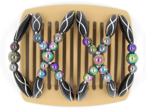 African Butterfly Chameleon Hair Comb - Dalena Blonde 12