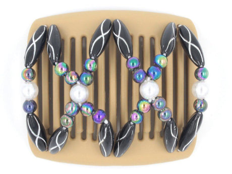 African Butterfly Chameleon Hair Comb - Dalena Blonde 14