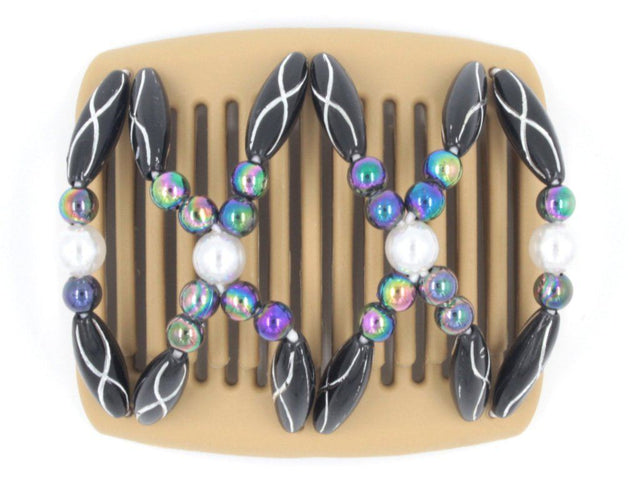African Butterfly Chameleon Hair Comb - Dalena Blonde 14