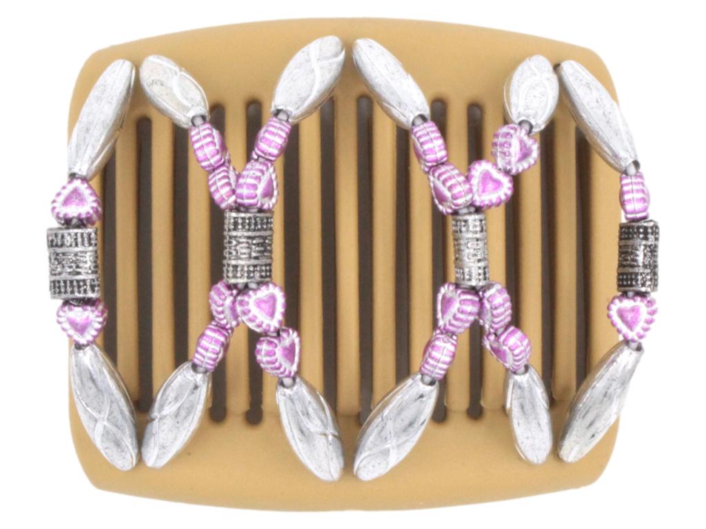 African Butterfly Chameleon Hair Comb - Dalena Blonde 26