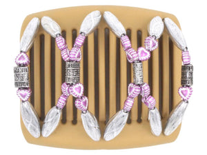 African Butterfly Chameleon Hair Comb - Dalena Blonde 26