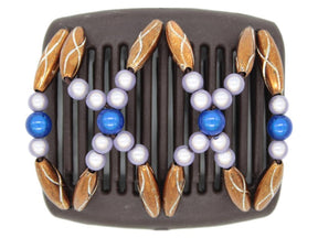 African Butterfly Chameleon Hair Comb - Dalena Brown 21