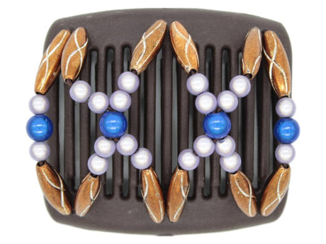 African Butterfly Chameleon Hair Comb - Dalena Brown 21
