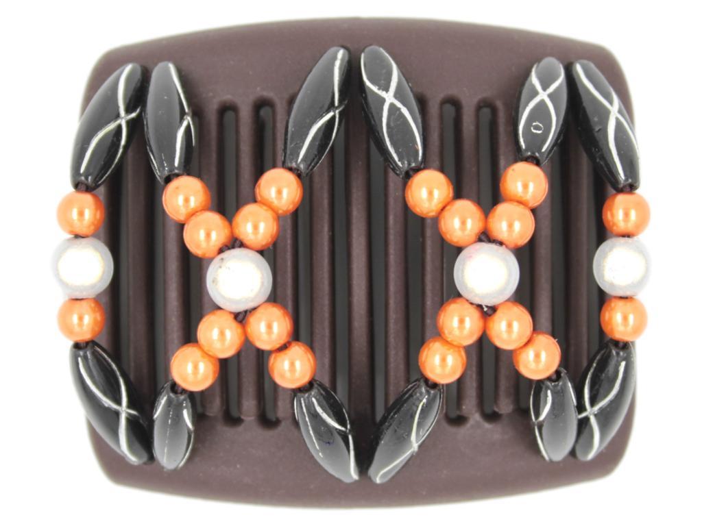 African Butterfly Chameleon Hair Comb - Dalena Brown 31