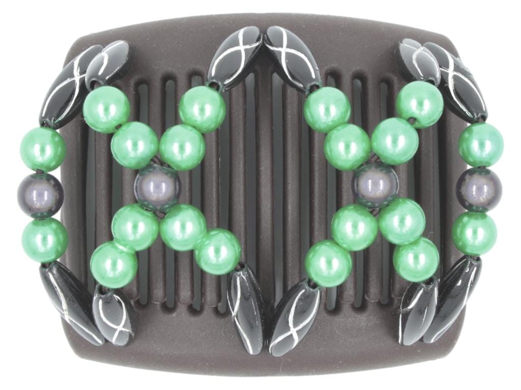 African Butterfly Chameleon Hair Comb - Dalena Brown 36